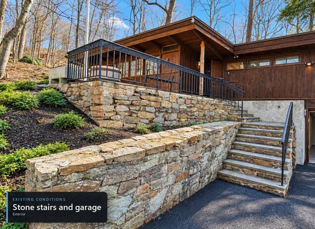 Existing home: Exterior stone stairs