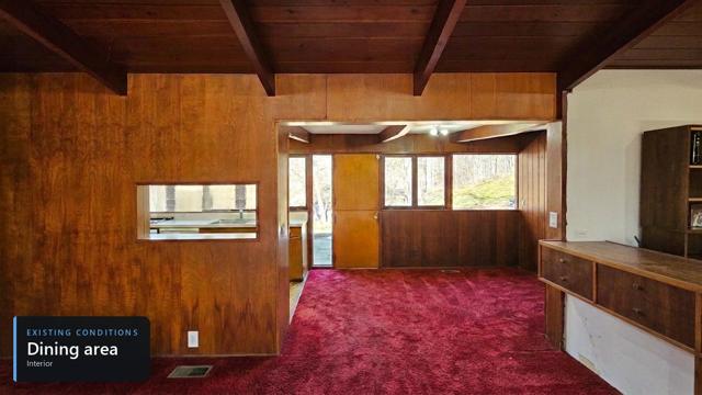 Existing home: Interior dining area